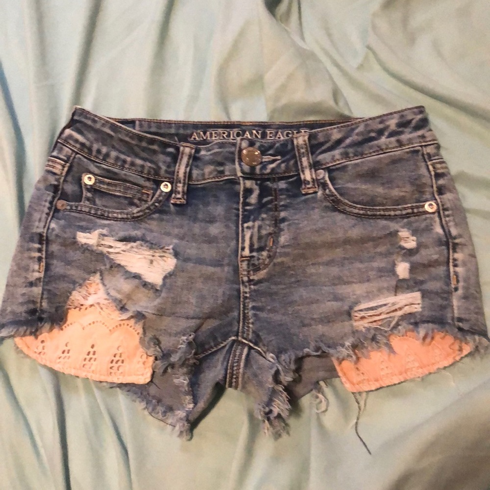 Shorts with fringe and cute pockets